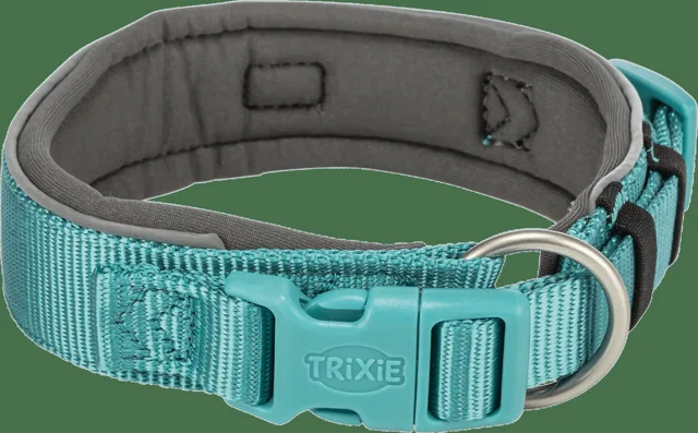 Obojek Trixie Premium extra široký  L–XL 53–62 cm / 50 mm aqua-grafitový