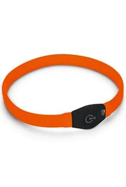 Obojek Visio Light LED USB nabíjecí oranžový 65cm Karlie