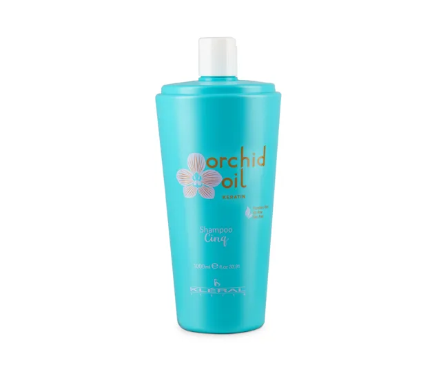 Ochranný hydratační šampon Kléral System Orchid Oil Keratin Cinq Shampoo - 1000 ml (199) + dárek zdarma