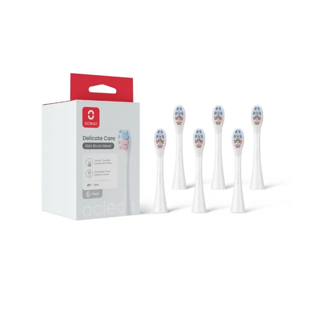 Oclean Delicate Care Kids P3K1 náhradní hlavice 6 ks bílé