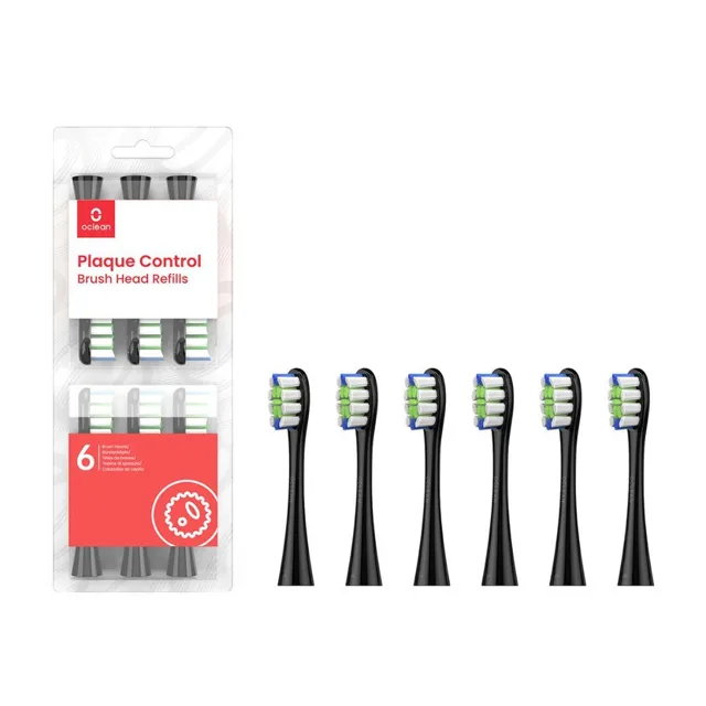 Oclean Plaque control brush hlavice 6 ks, černé