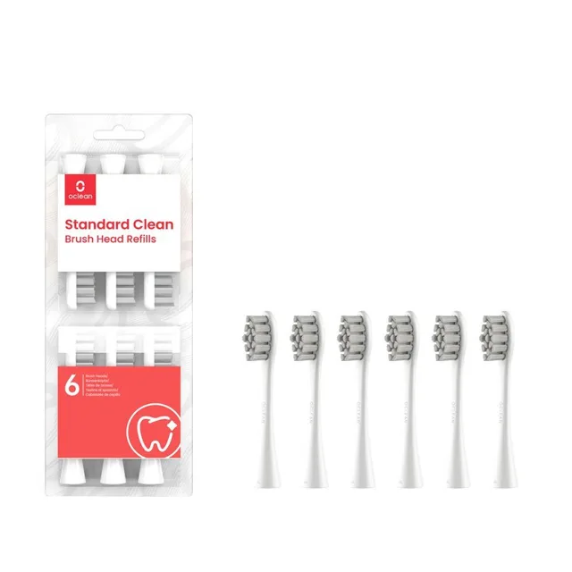 Oclean Standard clean brush hlavice 6 ks, bílé