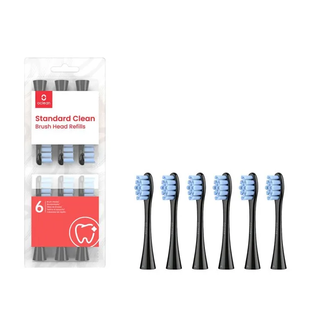 Oclean Standard clean brush hlavice 6 ks, černé