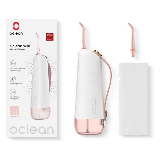 OCLEAN W10 Pink Ústní sprcha s 2 tryskami