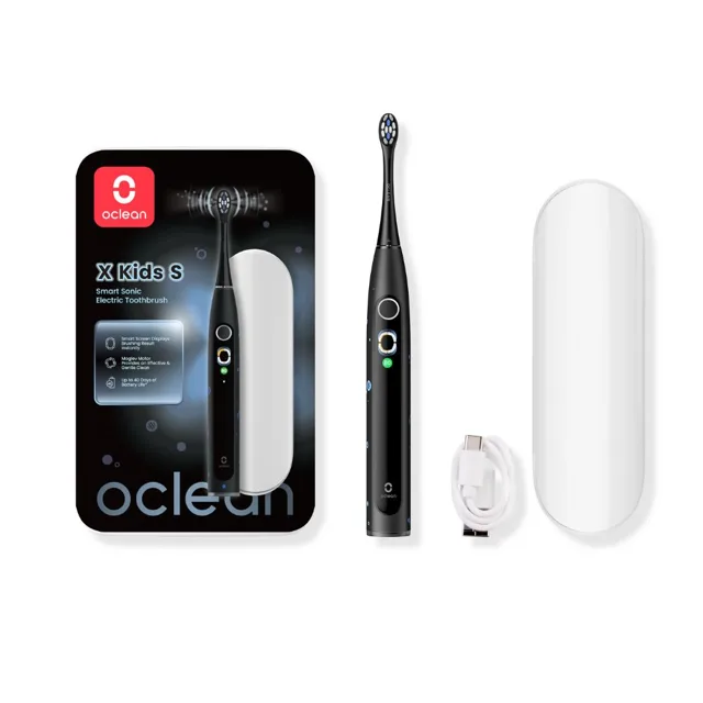 Oclean X Kids set sonický kartáček černý