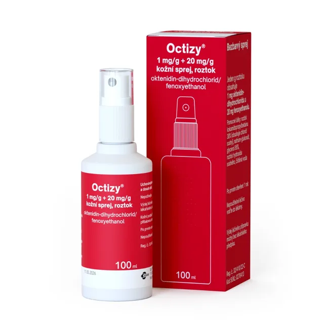 Octizy 1 mg/g + 20 mg/g kožní sprej, roztok 100 ml