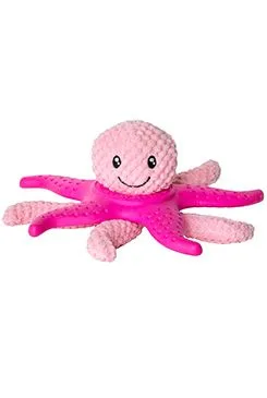 Octopus & Starfish hračka pes plyš TPR růžová 27cm Kiwi