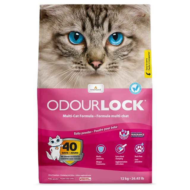 ODOURLOCK stelivo s vůní dětského pudru - 2 x 12 kg