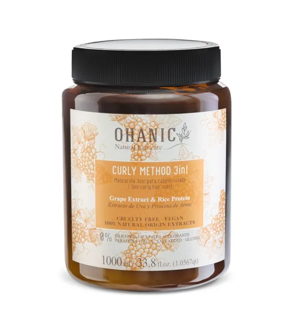 Ohanic Curly Method Mask 3in1 1000ml - Maska na vlnité vlasy