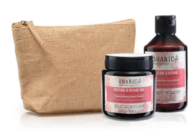 Ohanic Gift Set Repair - Regenerační set na vlasy šampon + maska + taštička