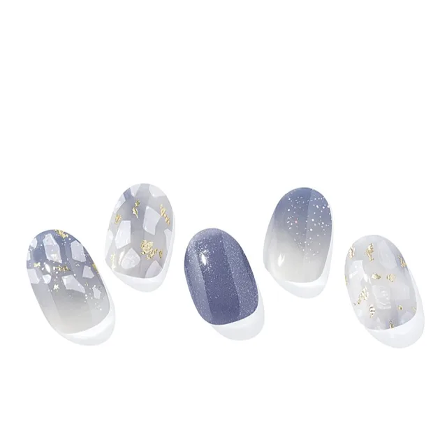 ohora Semi Cured Gel Nail Strips N Gleam Blue nálepky na nehty odstín ND-079-J 1 ks