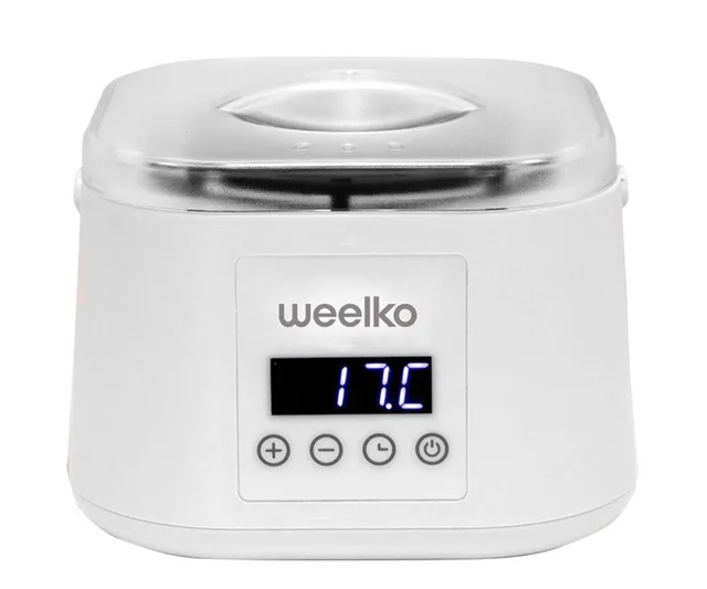Ohřívač depilačního vosku s úložným prostorem pro špachtle Weelko Epilspat - 500 ml, bílý (WKE019) + dárek zdarma