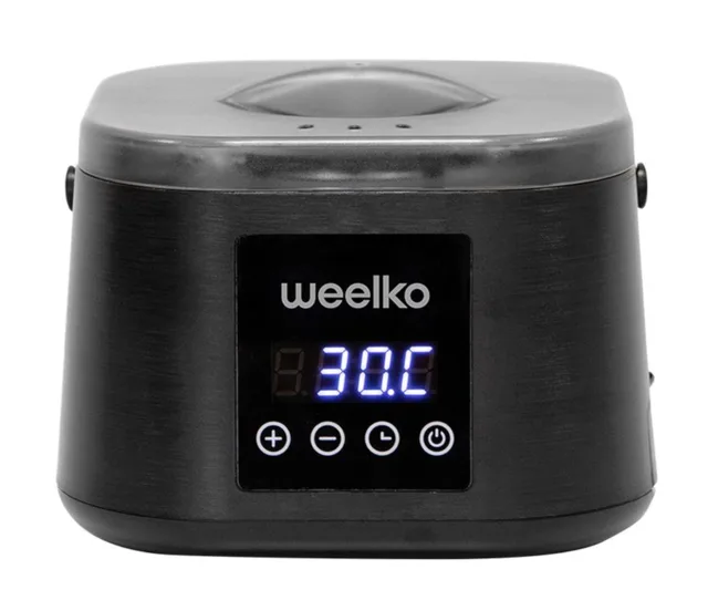 Ohřívač depilačního vosku s úložným prostorem pro špachtle Weelko Epilspat - 500 ml, černý + dárek zdarma