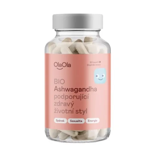 OlaOla BIO Ashwagandha podporující zdravý životní styl 90 kapslí