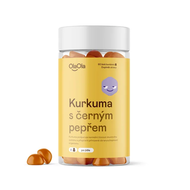 OlaOla Kurkuma s černým pepřem 60 želé bonbónů