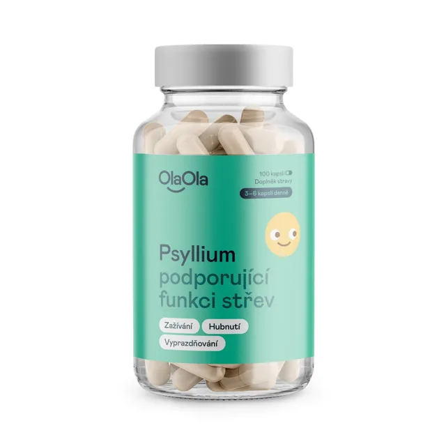 OlaOla Psyllium podporující funkci střev 100 kapslí