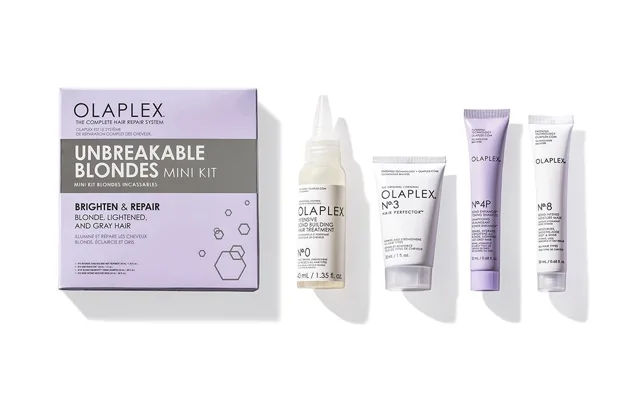 Olaplex Unbreakable Blondes Mini Kit regenerační sada na vlasy 4 ks