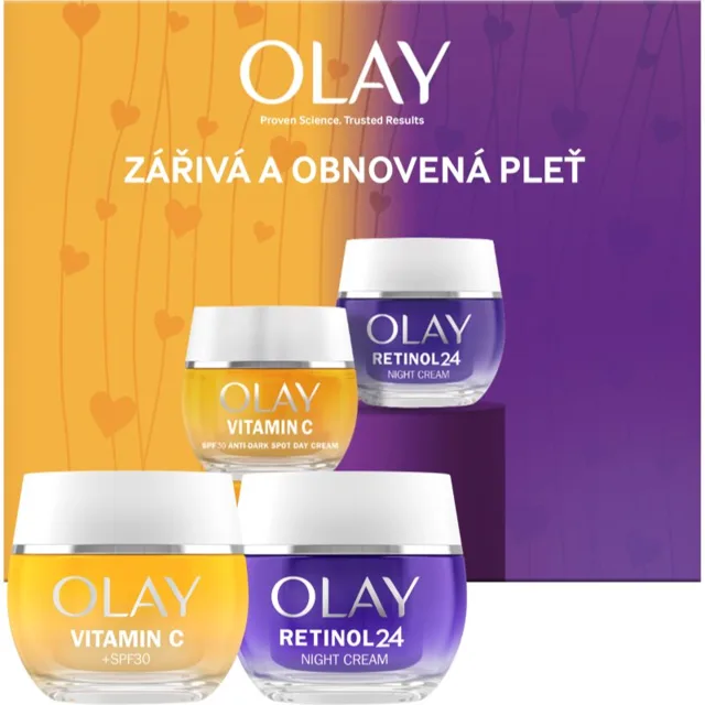 Olay Gift Set Retinol 24 & Vitamin C dárková sada pro rozjasnění a vyhlazení pleti
