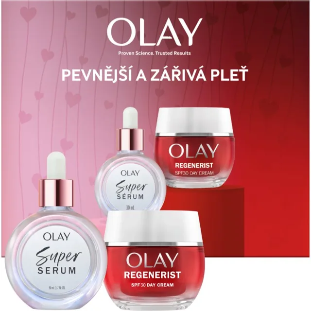Olay Gift Set Super Serum & Regenerist dárková sada pro zpevnění a lifting pleti