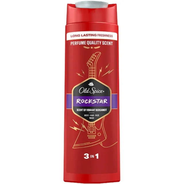 Old Spice Sprchový gel pro muže Rockstar 3 v 1 (Body-Hair-Face Wash) 400 ml