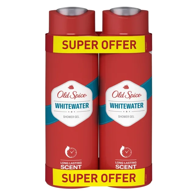 OLD SPICE Sprchový gel WhiteWater 2 x 400 ml