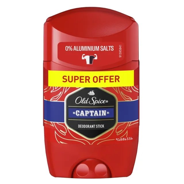OLD SPICE Tuhý deodorant Captain 2 x 50 ml