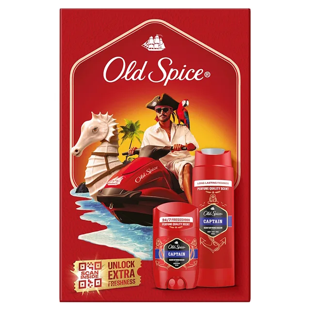 OLD SPICE Vánoční kazeta Captain deostick 50 ml + sprchový gel 250 ml