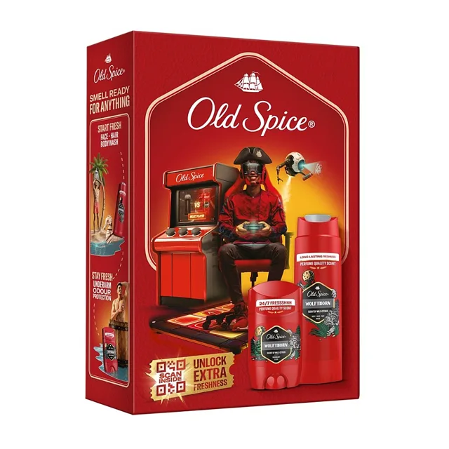 OLD SPICE Vánoční kazeta Wolfthorn deostick 50 ml a sprchový gel 250 ml
