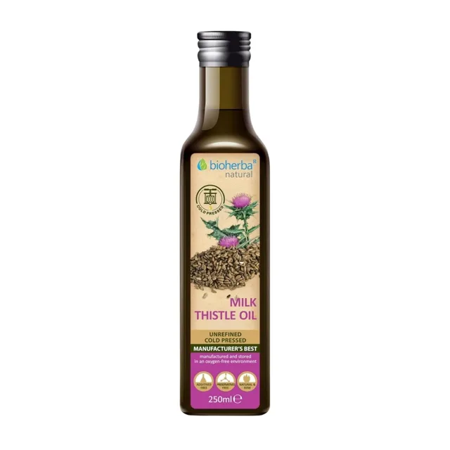 Olej z ostropestřce mariánského, lisovaný za studena - 250 ml - Bioherba