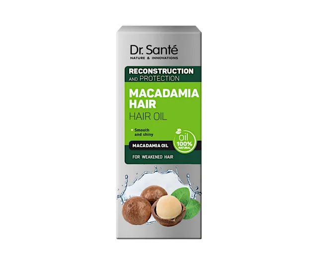 Olejové sérum pro rekonstrukci poškozených vlasů Dr. Santé Macadamia - 50 ml + dárek zdarma