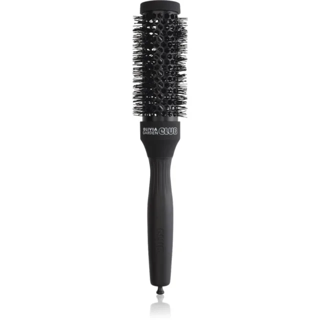 Olivia Garden Club The Glow Blowout Ceramic Round Brush Black kulatý kartáč na vlasy S 1 ks