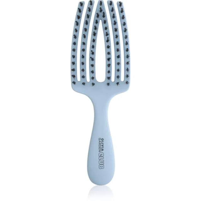 Olivia Garden Club The Nomad Detangling&Shine Fingerbrush​ plochý kartáč na vlasy Blue 1 ks