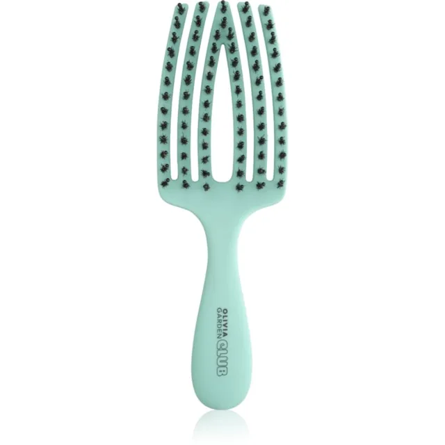 Olivia Garden Club The Nomad Detangling&Shine Fingerbrush​ plochý kartáč na vlasy Mint 1 ks