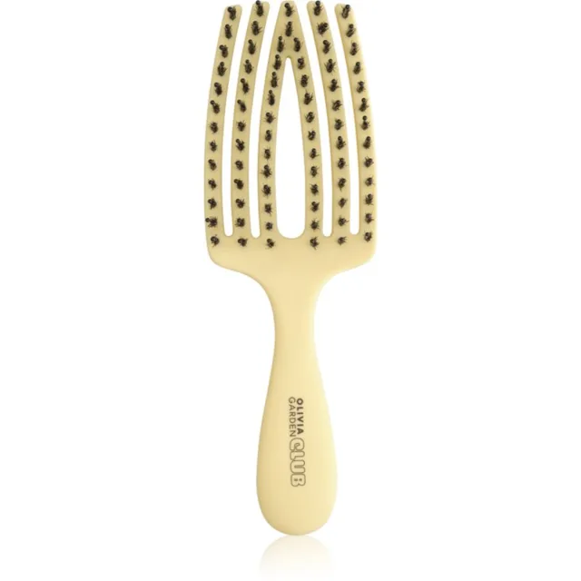 Olivia Garden Club The Nomad Detangling&Shine Fingerbrush​ plochý kartáč na vlasy Yellow 1 ks