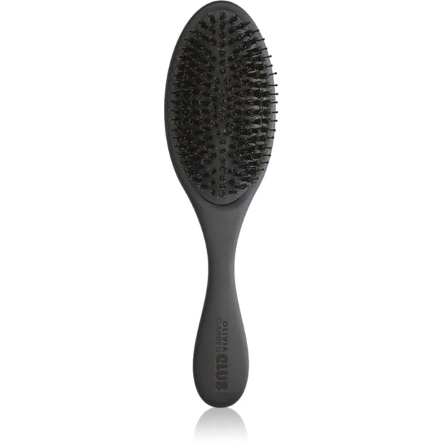 Olivia Garden Club The Reset Detangling&Shine Hairbrush plochý kartáč s pouzdrem Black 1 ks