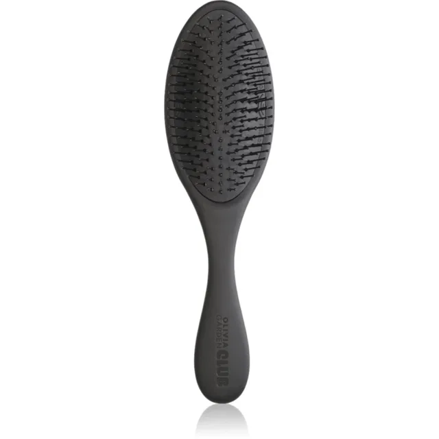 Olivia Garden Club The Reset Wet&Curly Detangling Hairbrush plochý kartáč s pouzdrem Black 1 ks