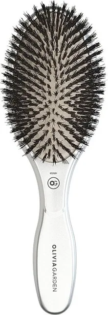 Olivia Garden Expert Care Oval Boar - Profesionální plochý kartáč kančí štětiny