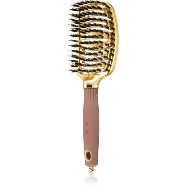 Olivia Garden NanoThermic Ceramic + Ion Flex Collection kartáč na vlasy s nylonovými a kančími štětinami 1 ks