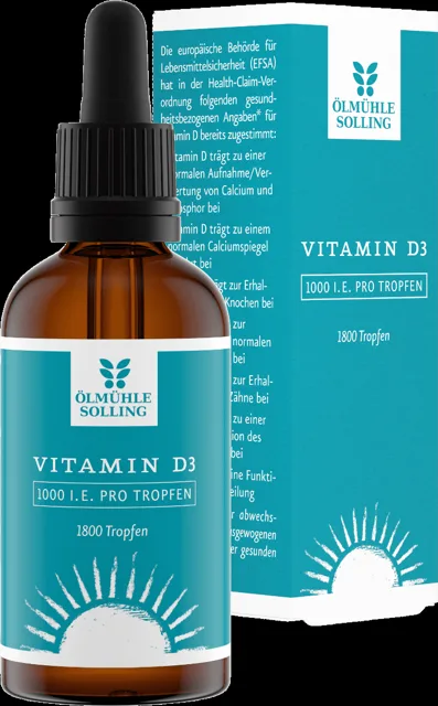 Ölmühle Solling Vitamín D3 kapky 1000 IU