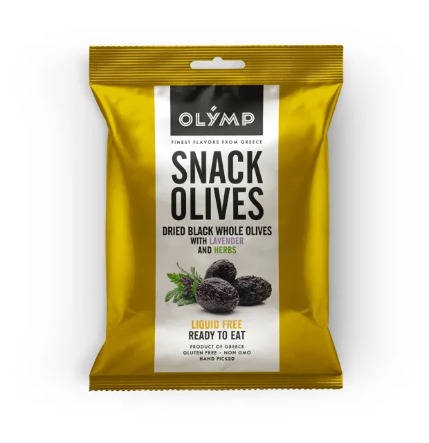 Olymp Sušené celé černé olivy s levandulí a bylinkami 70 g
