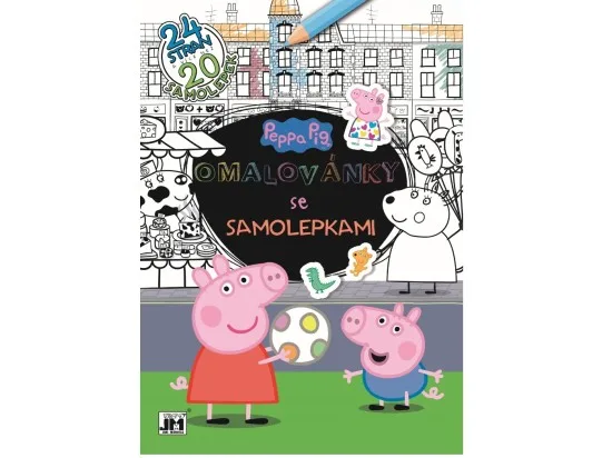 Omalovánky A4 +  samolepky Prasátko Peppa