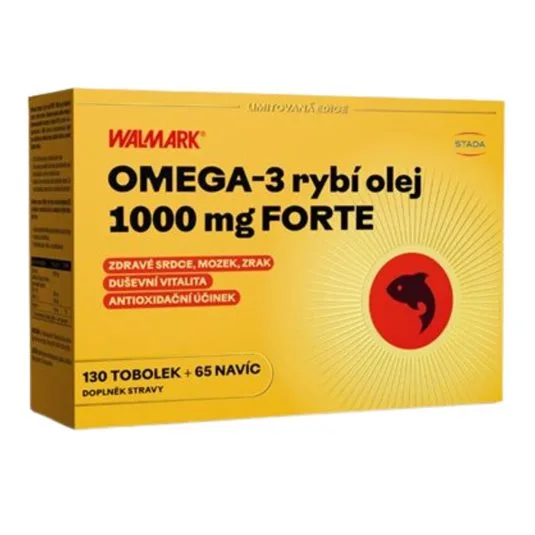 Omega-3 rybí olej FORTE 1000 mg, 130+65 tobolek NAVÍC 130 + 65 tobolek NAVÍC