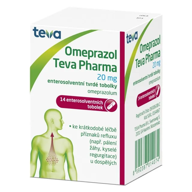 OMEPRAZOL Teva Pharma 20 mg 14 tobolek, poškozený obal