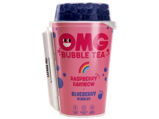 OMG Bubble Tea nealkoholický nápoj malina 265 ml