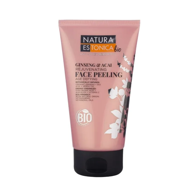 Omlazující pleťový peeling se ženšenem a acai - 150 ml - Natura Estonica