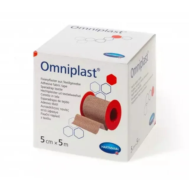 OMNIPLAST Náplast textilní 5 cm x 5 m 1 kus