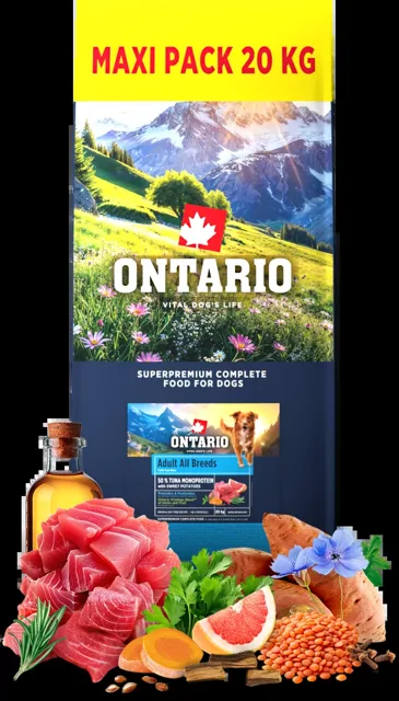 Ontario Adult All Breeds Monoprotein Tuna & Sweet Potatoes 20kg