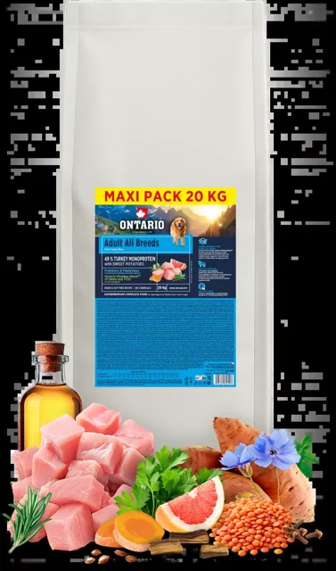Ontario Adult All Breeds Monoprotein Turkey & Sweet Potatoes 20kg