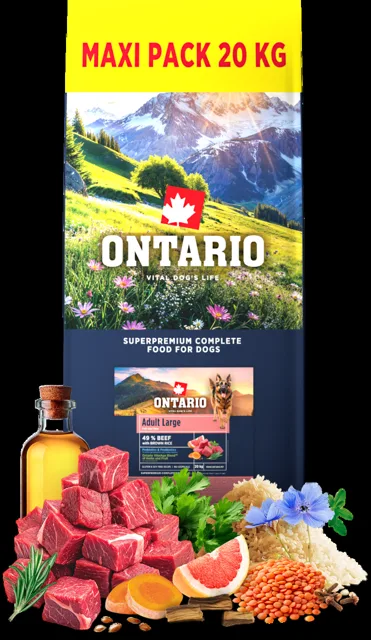 Ontario Adult Large Beef & Brown Rice 20kg