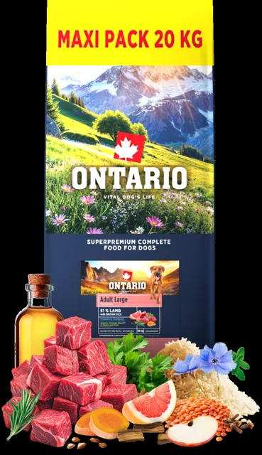 Ontario Adult Large Lamb & Brown Rice 20kg